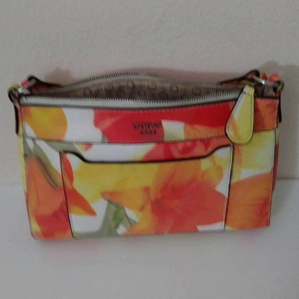 Guess Blessing Yellow Floral Cross-body Bag - Picture 2 of 13